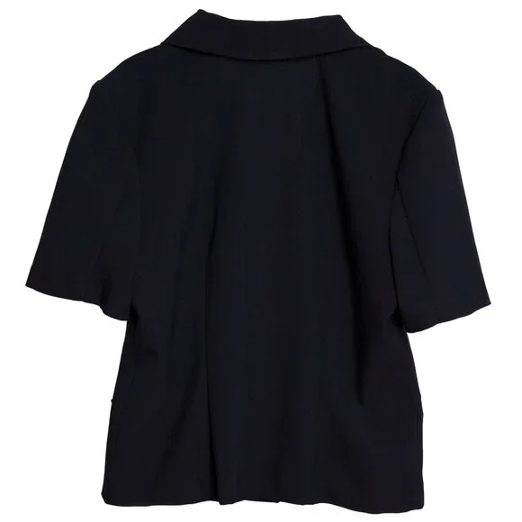 ENDE SA (Spain) Gabardine Viscose Blend Summer Blazer Midnight : L